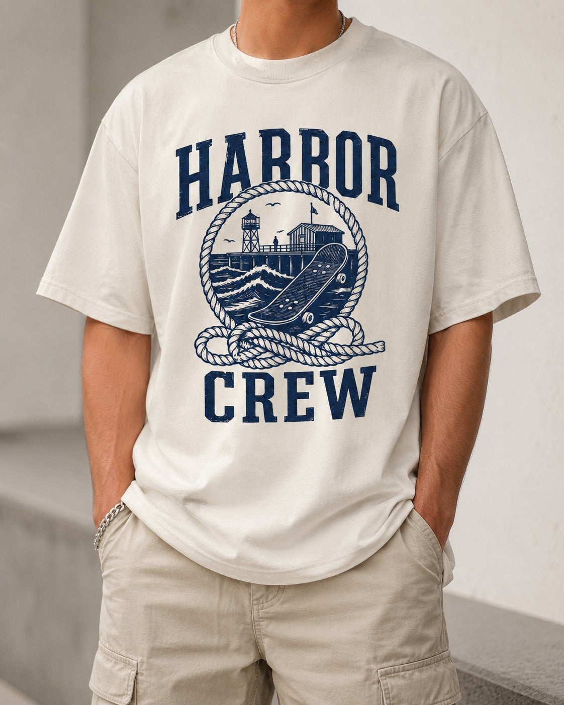 Navy/White Graphic Tee, lifestyle 1