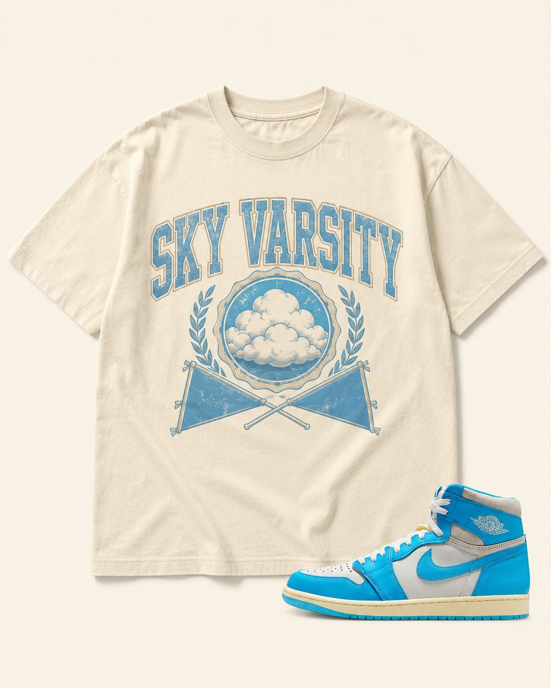 Blue/Sail Graphic Tee, front