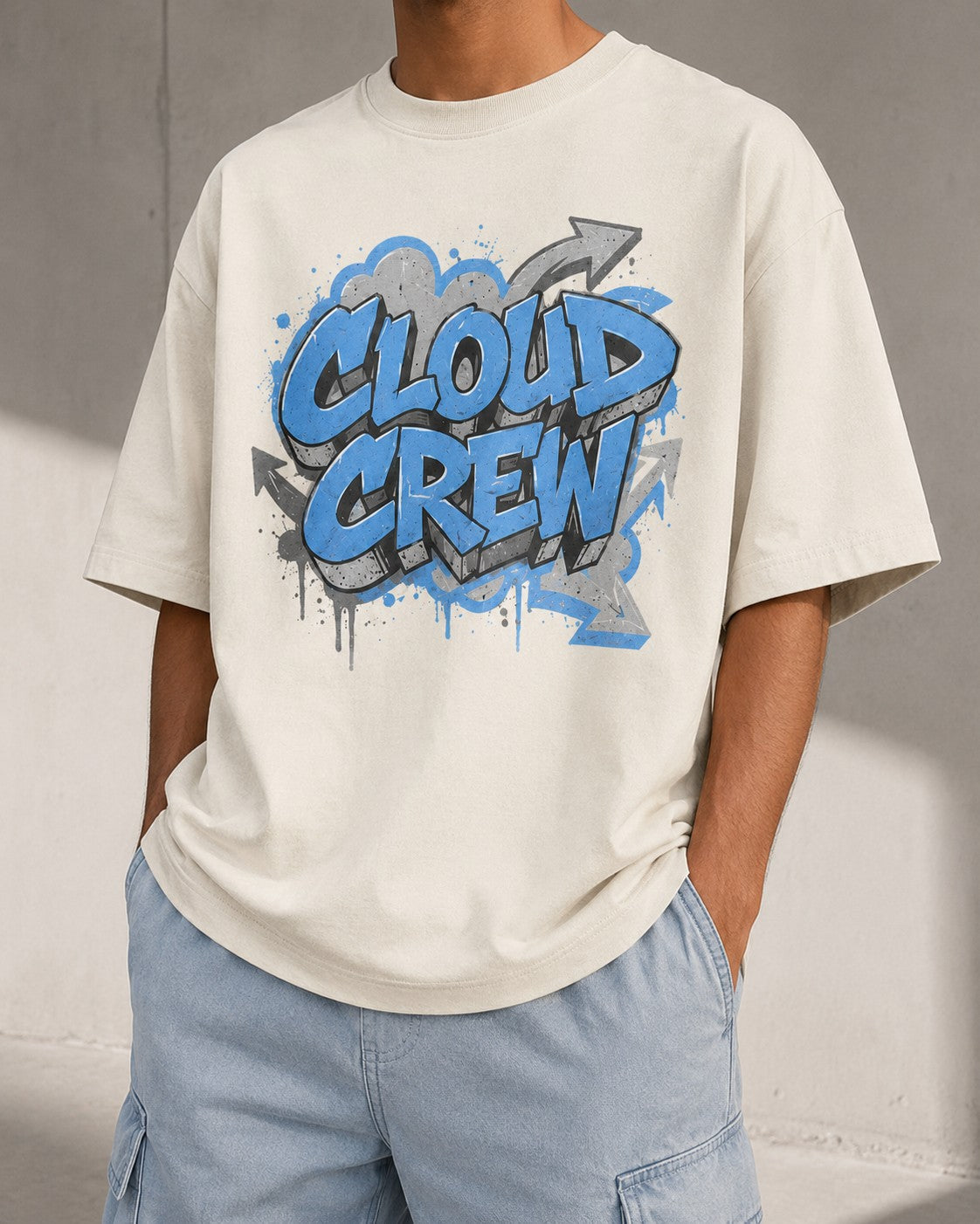 Blue/Grey Graphic Tee, lifestyle 1