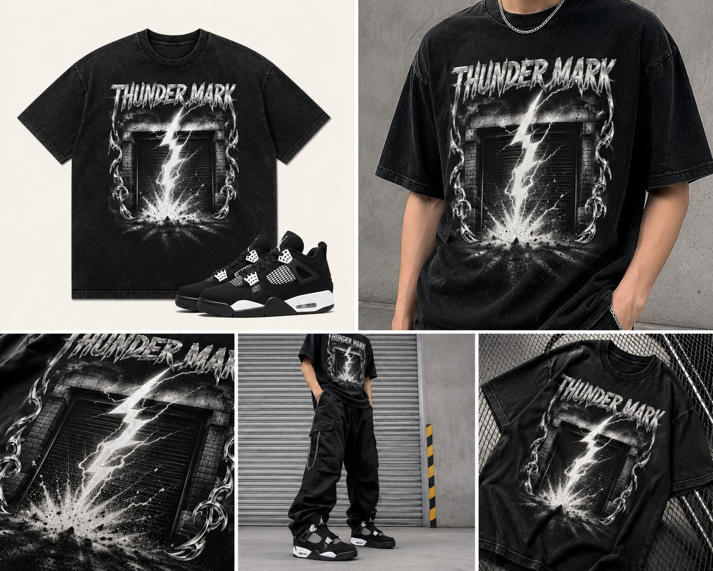 Black/White Graphic Tee, front