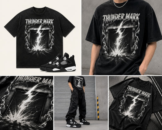 Black/White Graphic Tee, front