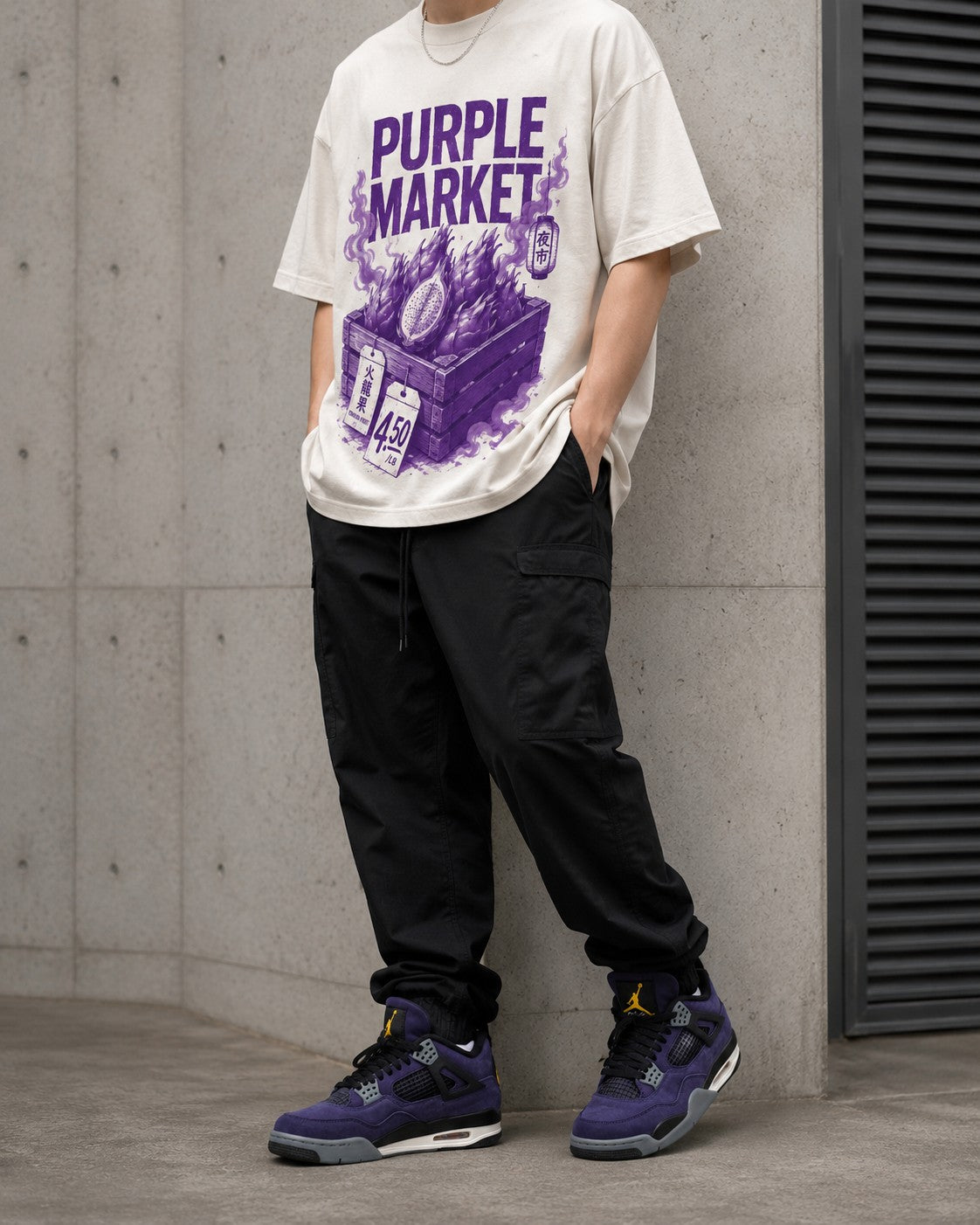 Purple/White Graphic Tee, lifestyle 3