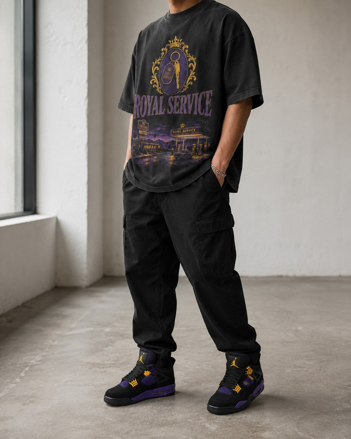 Purple/Gold Graphic Tee, lifestyle 3