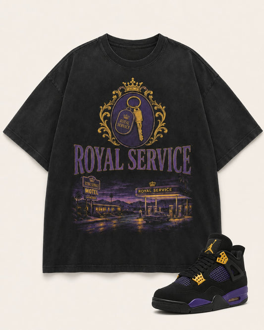 Purple/Gold Graphic Tee, front