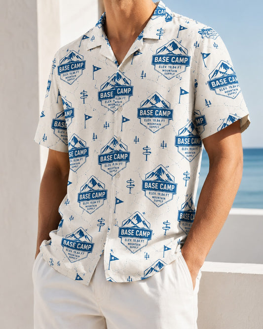 Blue/White Hawaiian Shirt, lifestyle 1