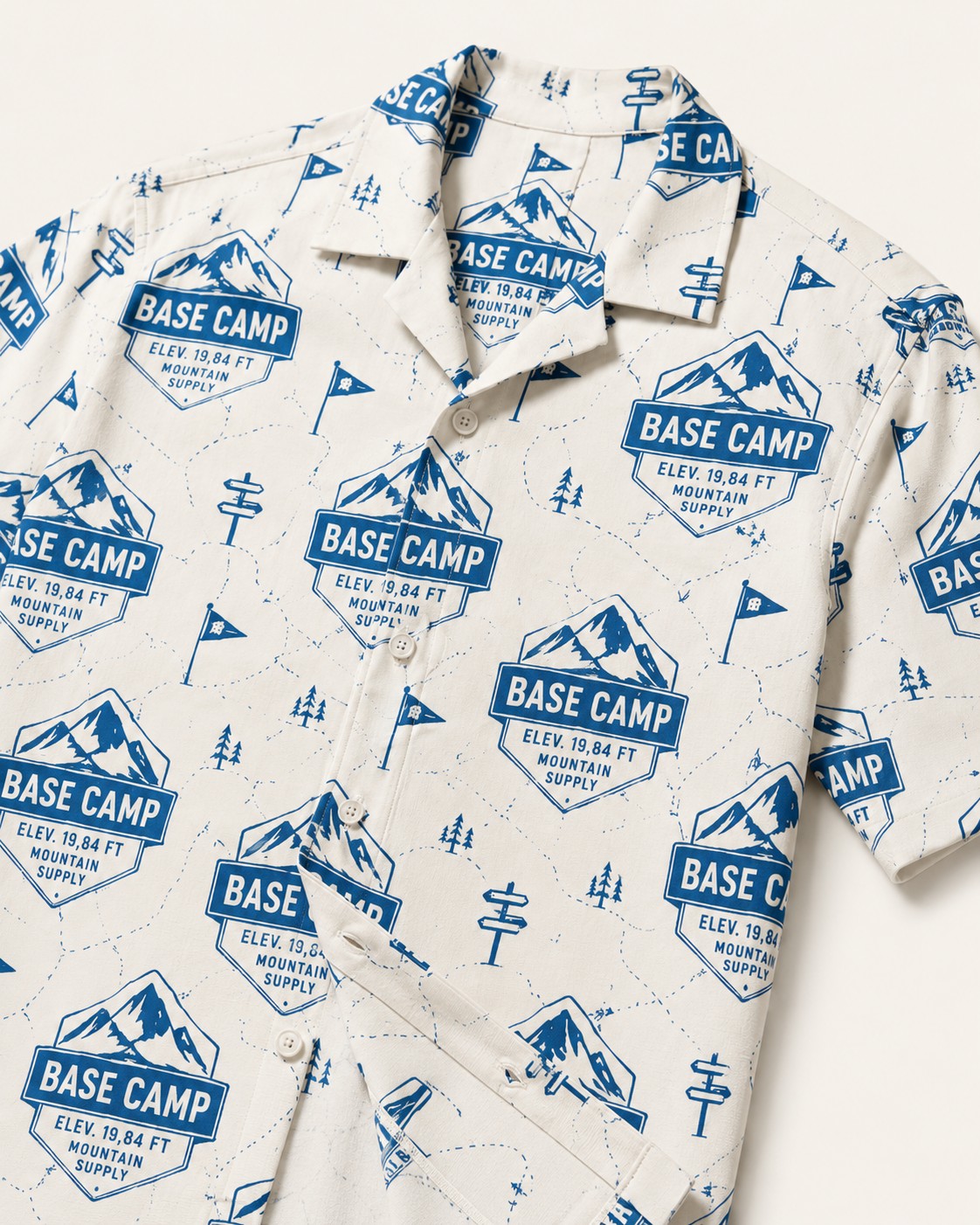 Blue/White Hawaiian Shirt, lifestyle 4