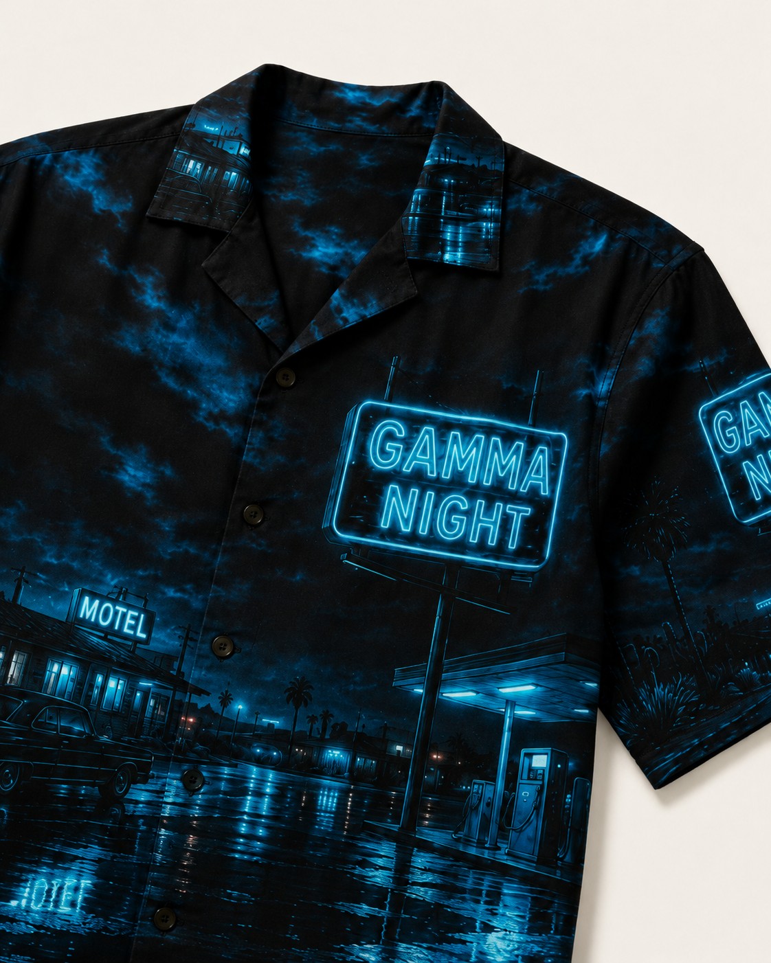 Black/Blue Hawaiian Shirt, lifestyle 4