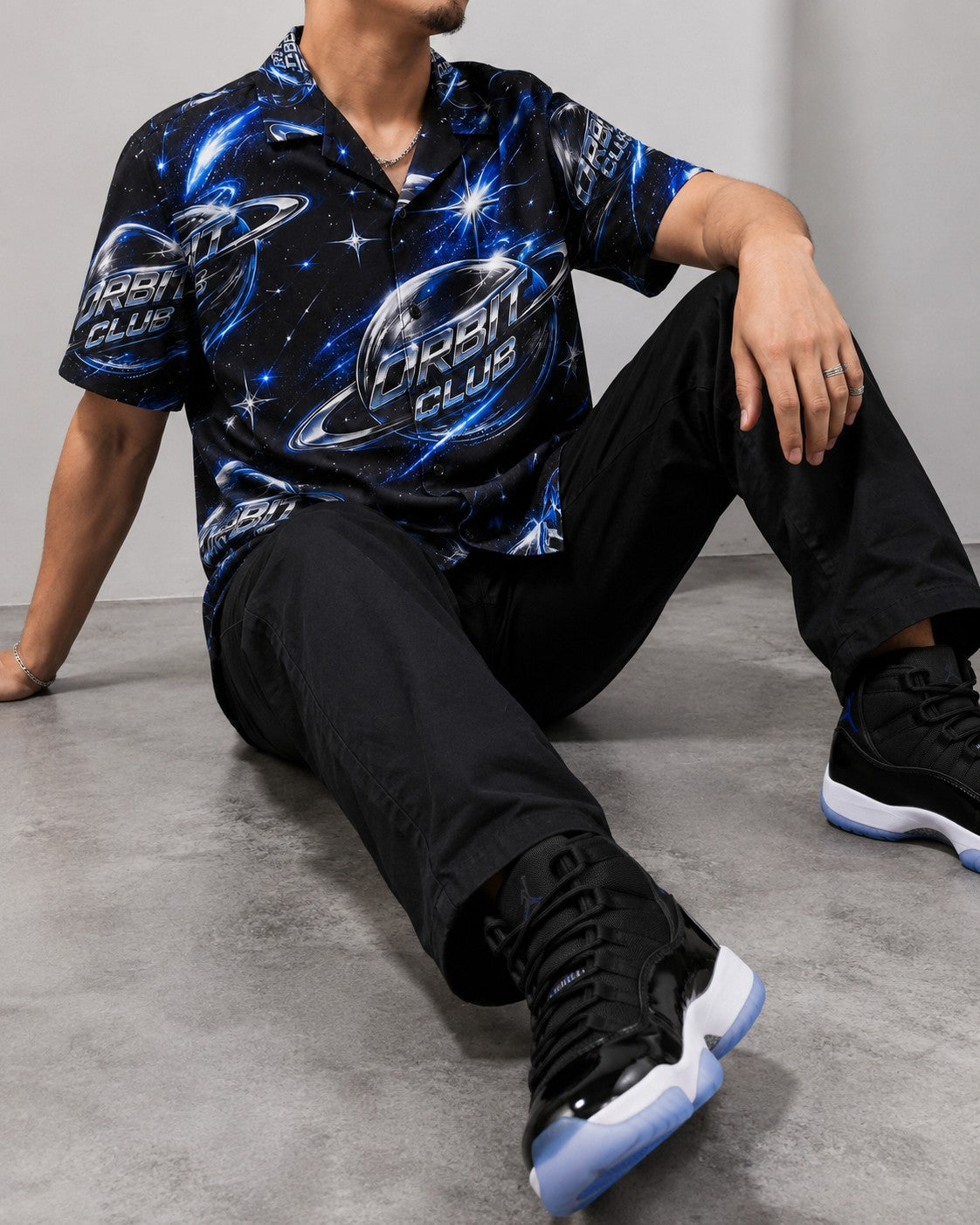 Black/Blue Hawaiian Shirt, lifestyle 3