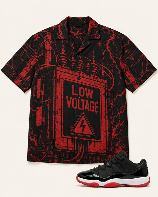 Red/Black Hawaiian Shirt, front