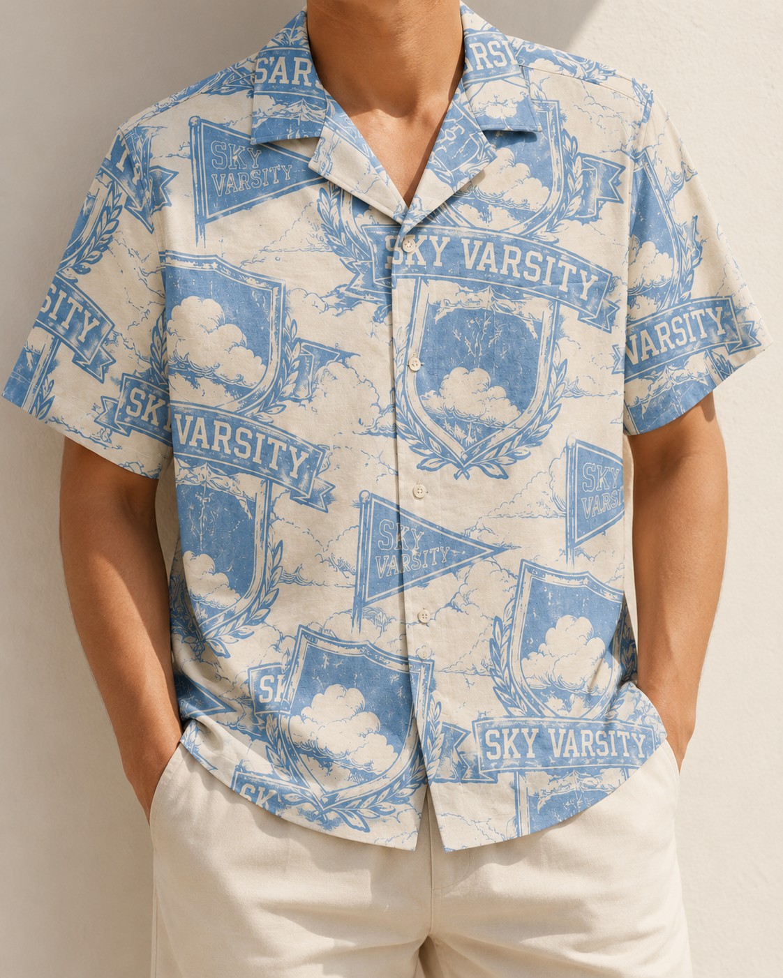 Blue/Sail Hawaiian Shirt, lifestyle 1