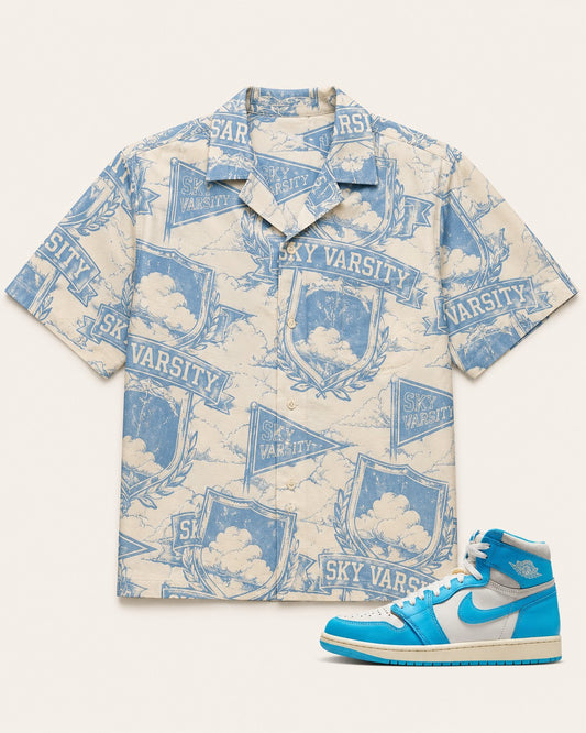 Blue/Sail Hawaiian Shirt, front