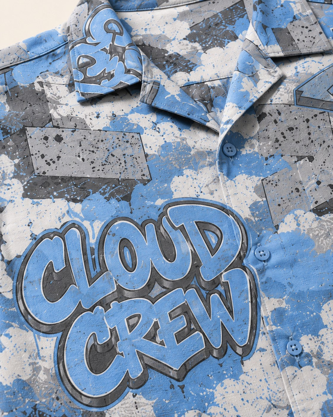 Blue/Grey Hawaiian Shirt, lifestyle 2