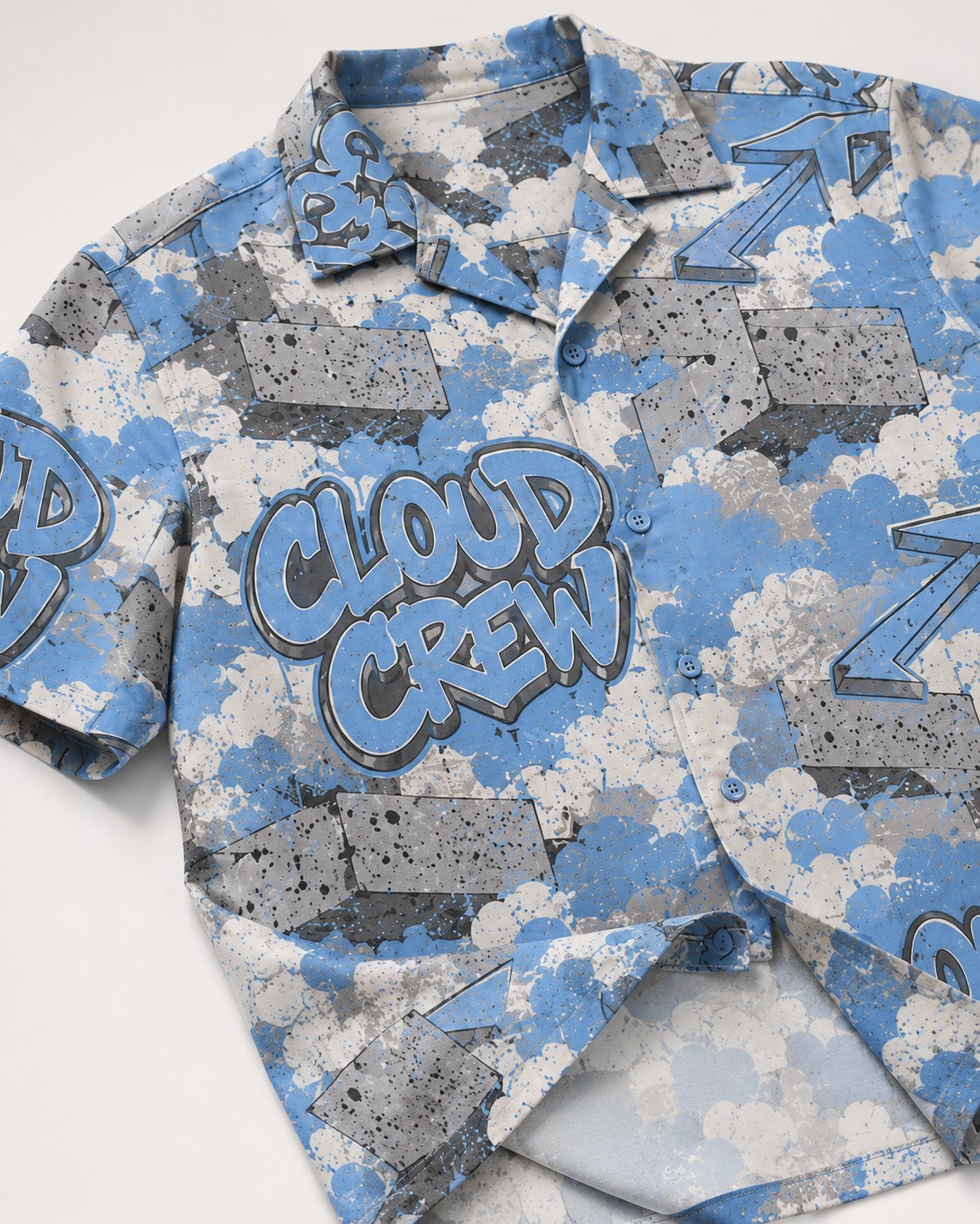 Blue/Grey Hawaiian Shirt, lifestyle 4