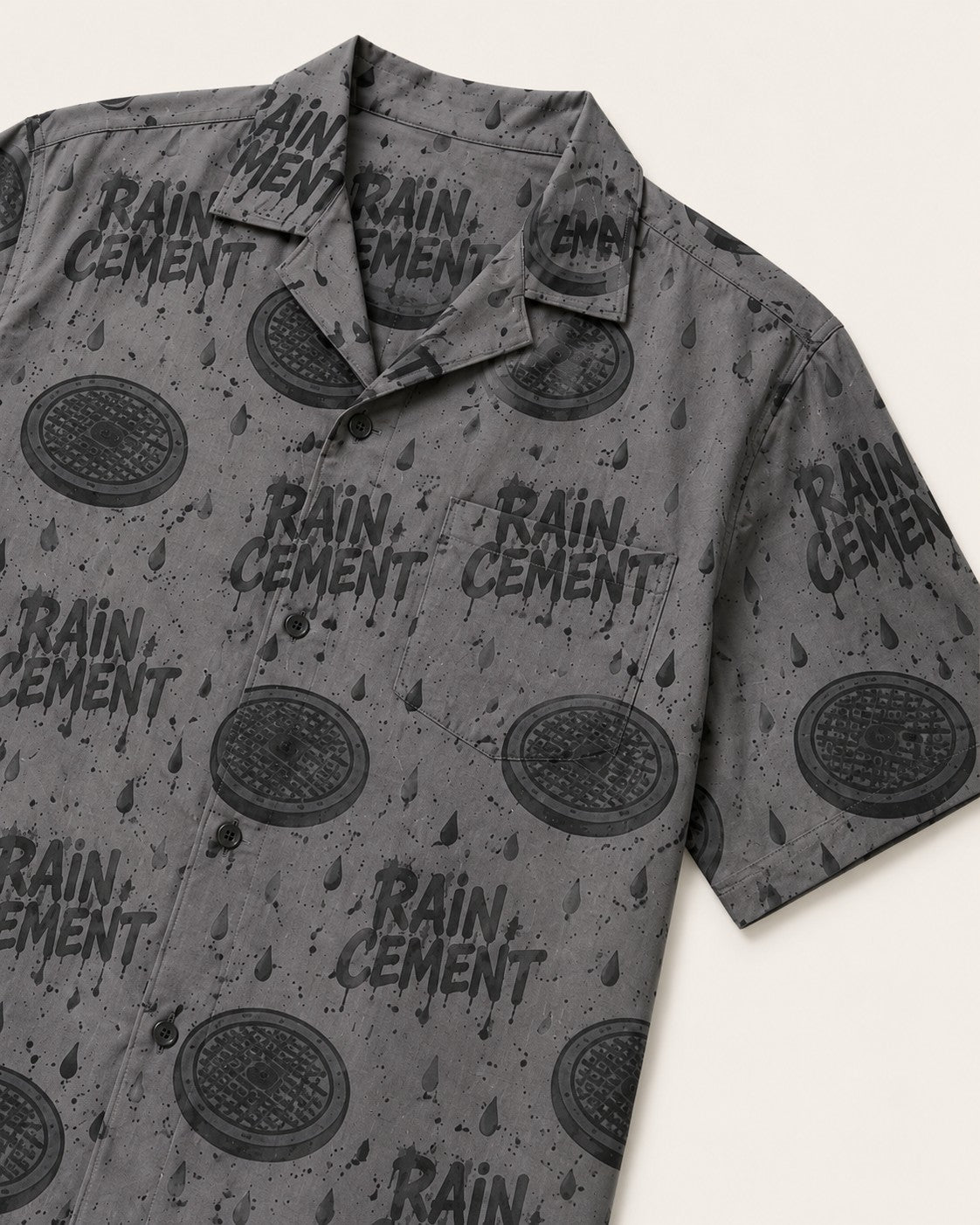 Grey/Black Hawaiian Shirt, lifestyle 4