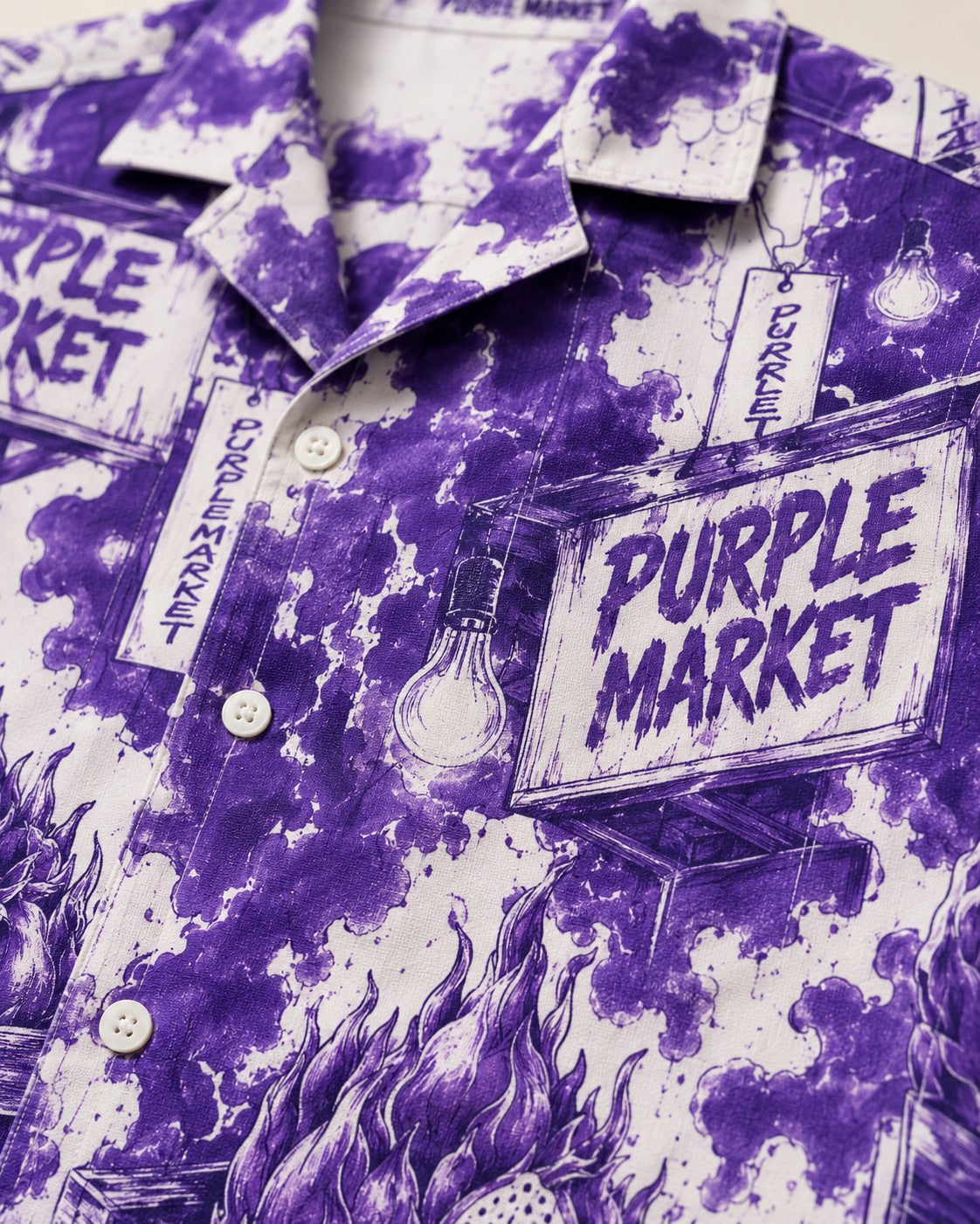 Purple/White Hawaiian Shirt, lifestyle 2