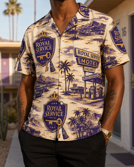 Purple/Gold Hawaiian Shirt, lifestyle 1