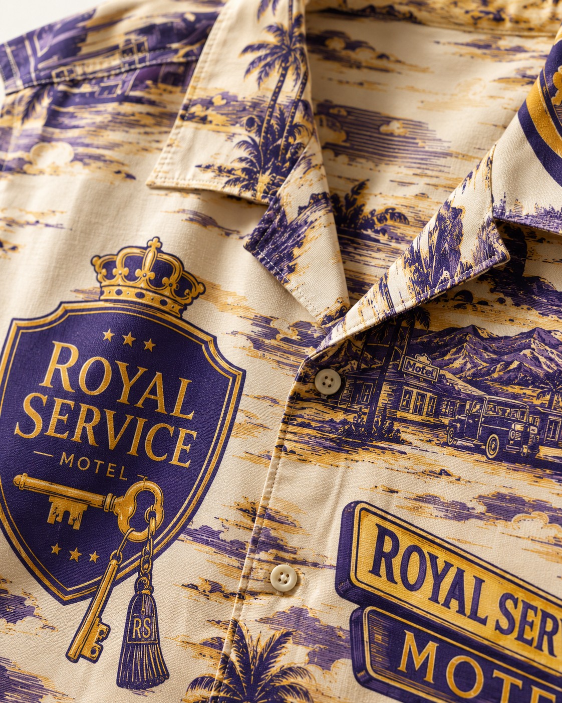 Purple/Gold Hawaiian Shirt, lifestyle 2