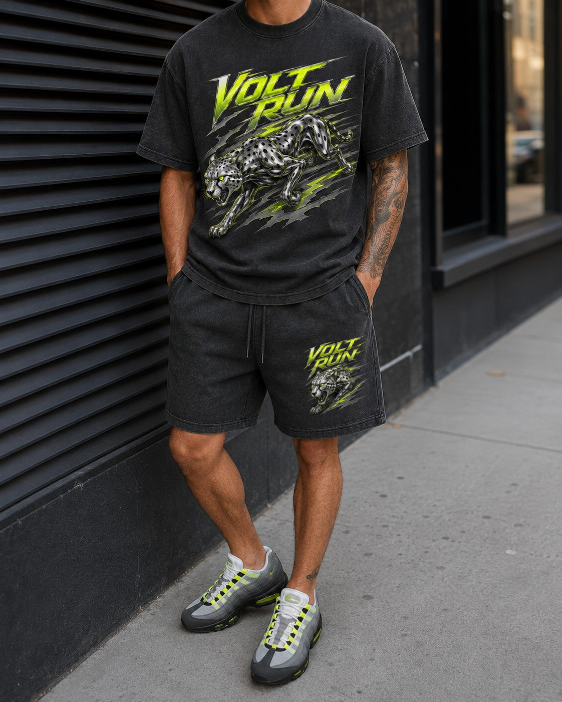 Neon/Grey Short Set, lifestyle 1