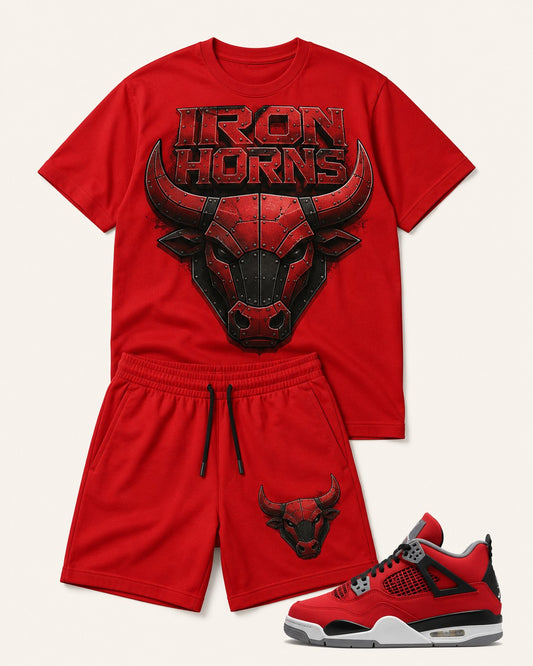 Red/Black Short Set, front