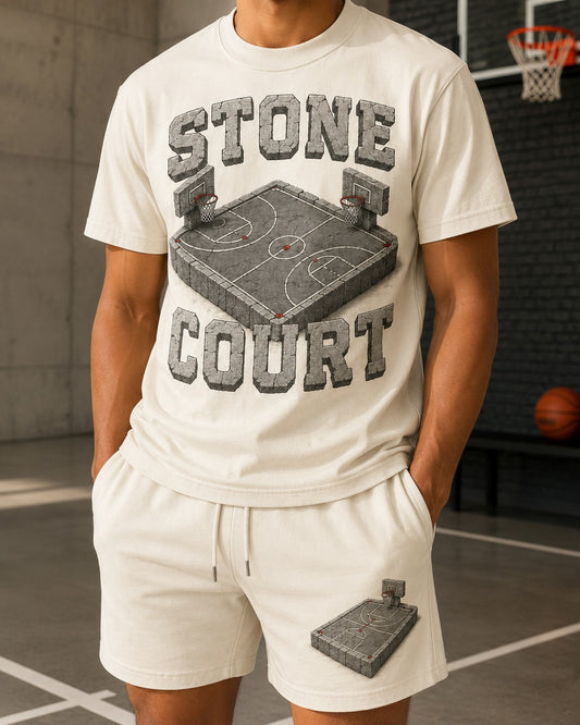 Grey/White Short Set, lifestyle 1