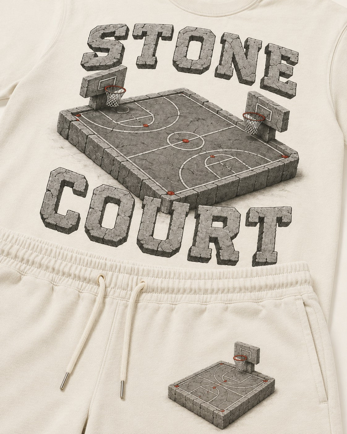Grey/White Short Set, lifestyle 2