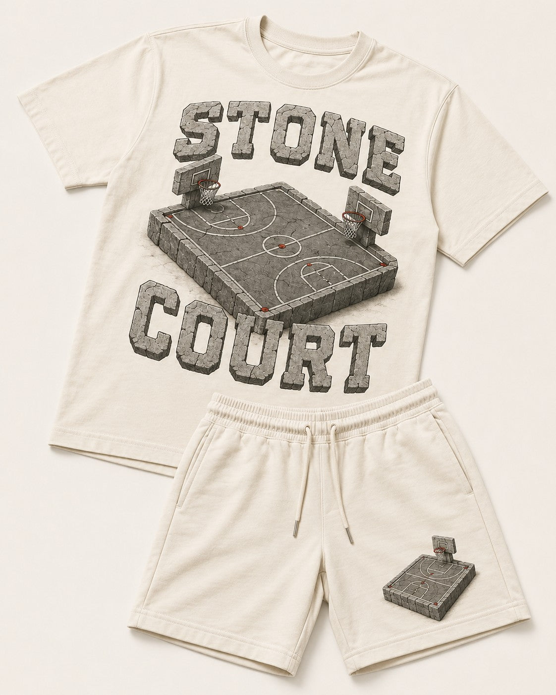 Grey/White Short Set, lifestyle 4