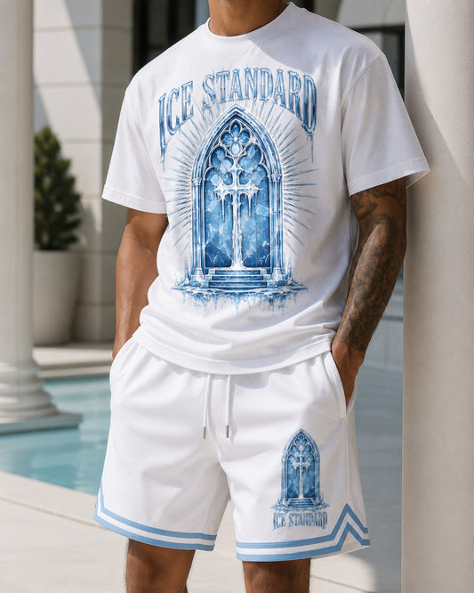 Blue/White Short Set, lifestyle 1