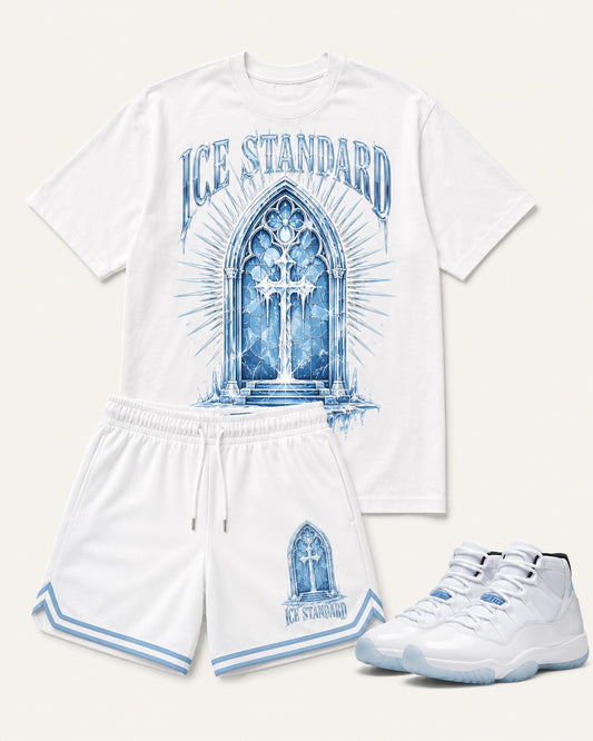 Blue/White Short Set, front