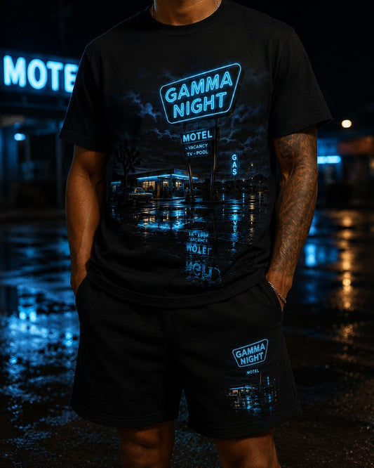 Black/Blue Short Set, lifestyle 1