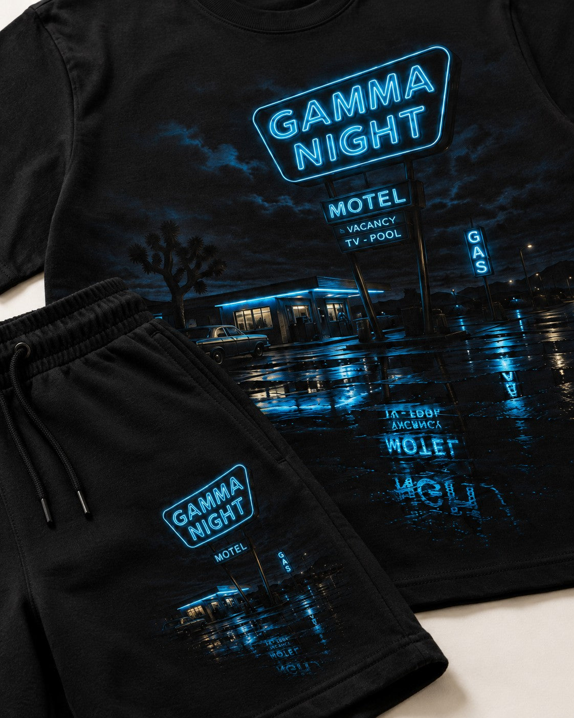 Black/Blue Short Set, lifestyle 2