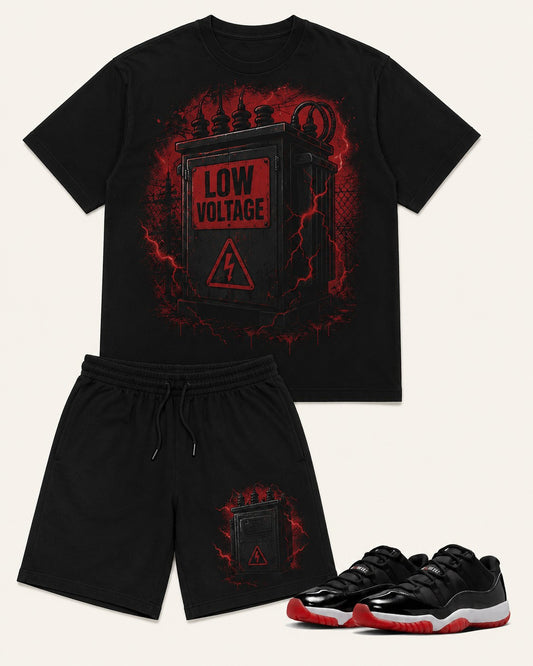 Red/Black Short Set, front