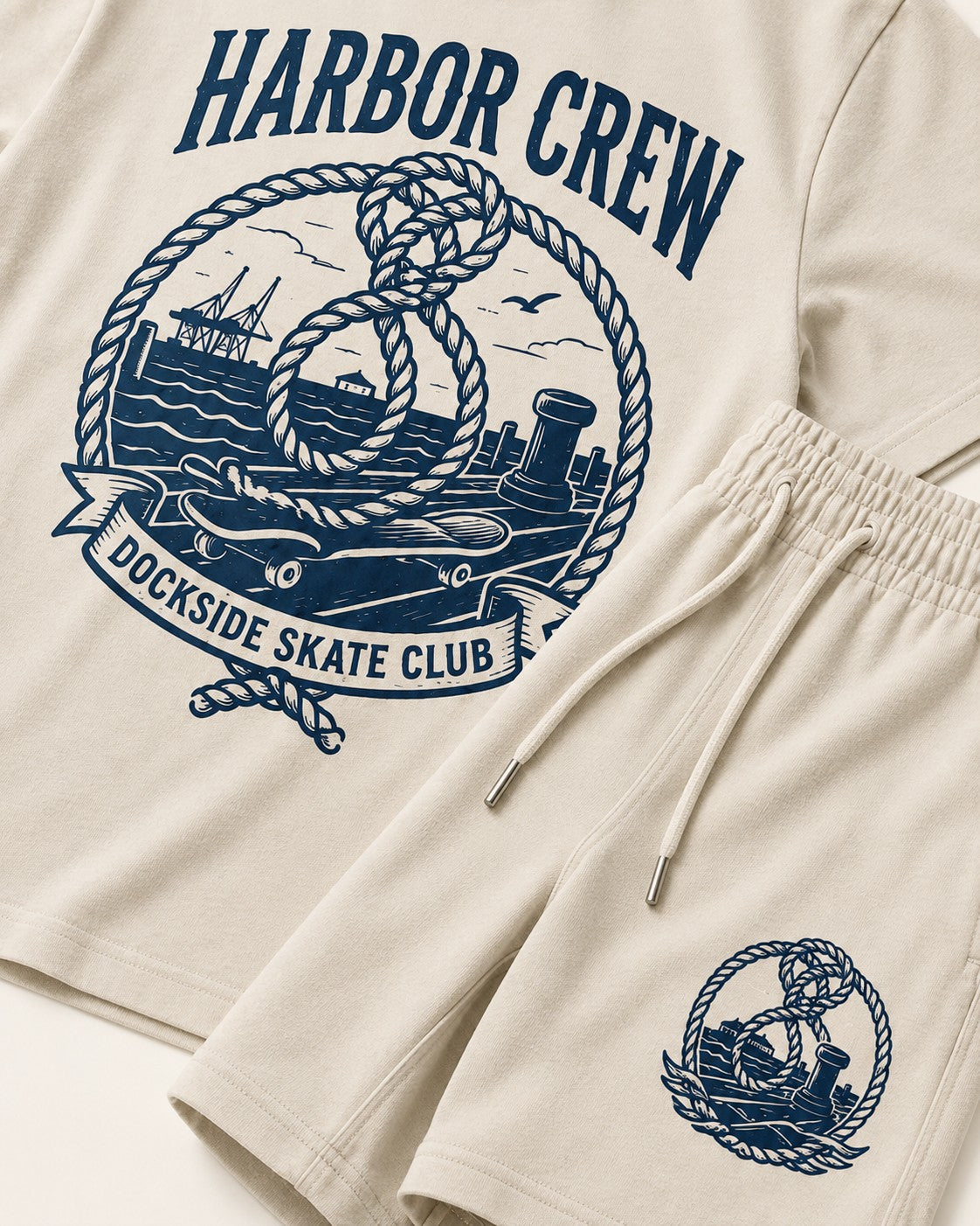 Navy/White Short Set, lifestyle 2