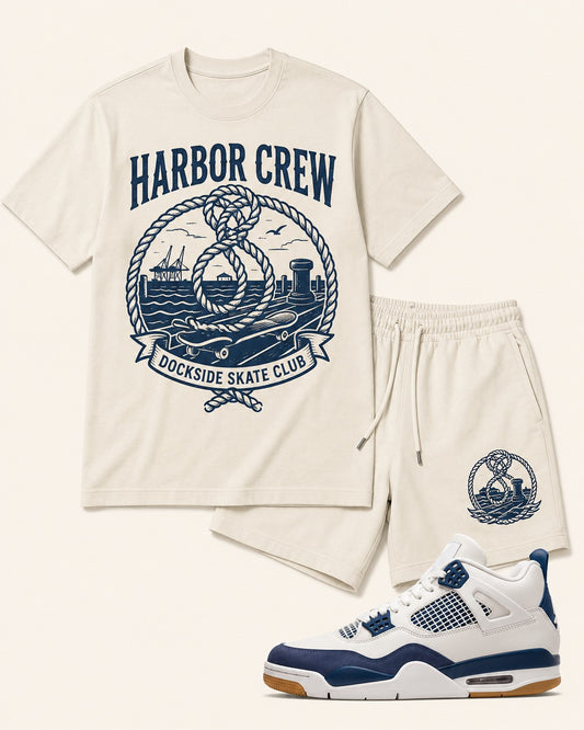 Navy/White Short Set, front