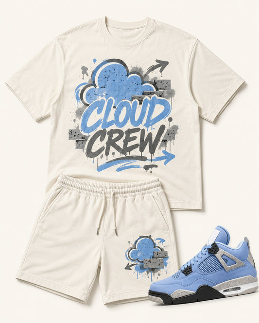 Blue/Grey Short Set, front