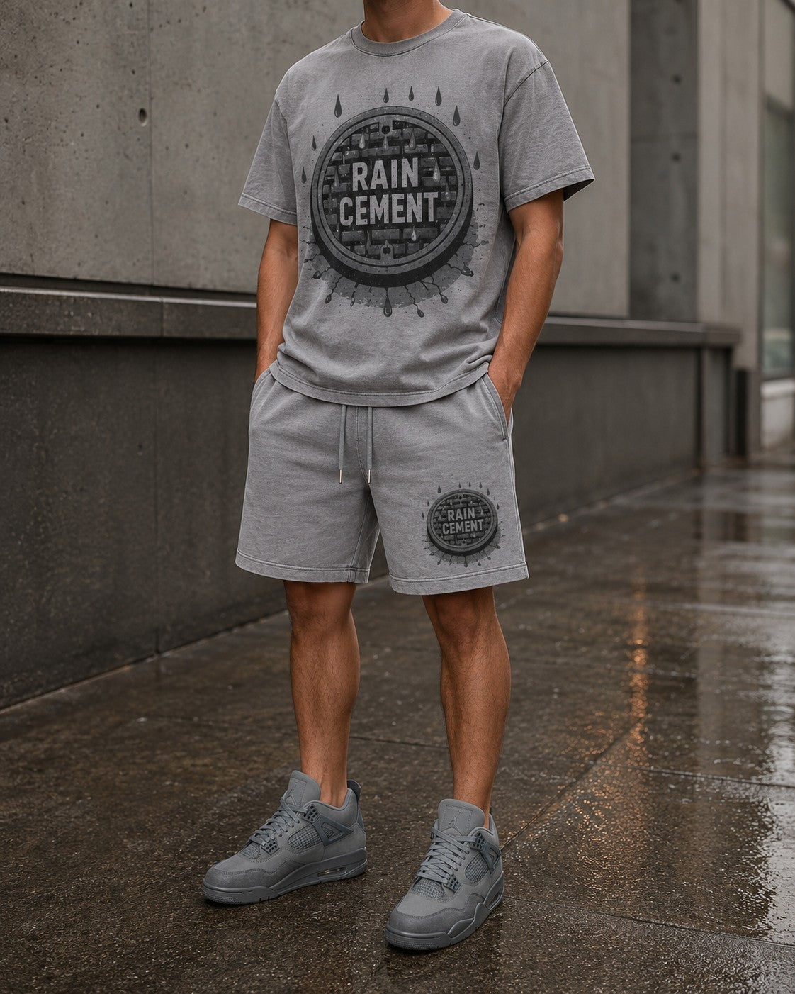 Grey/Black Short Set, lifestyle 3