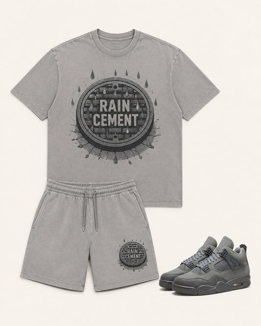 Grey/Black Short Set, front