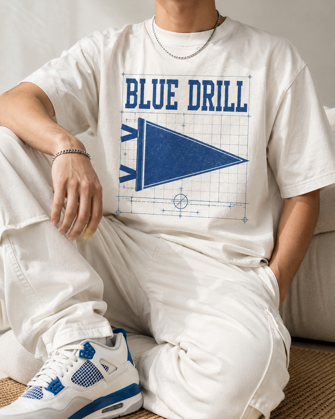 Blue/White Graphic Tee, lifestyle 1