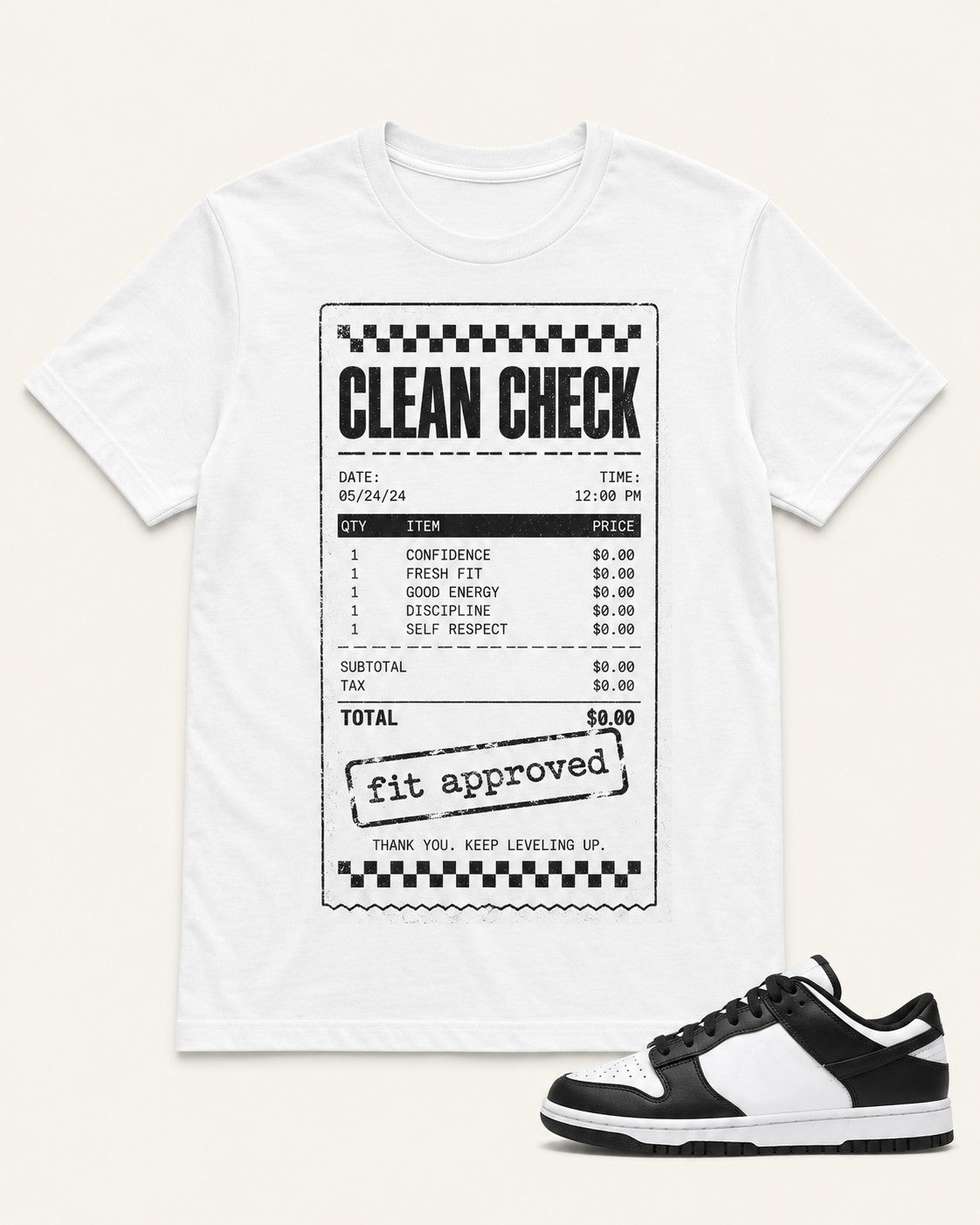 Black/White Graphic Tee, front