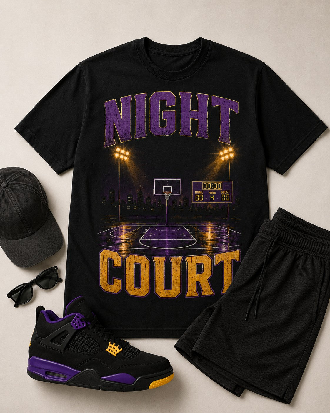 Purple/Gold Graphic Tee, lifestyle 3