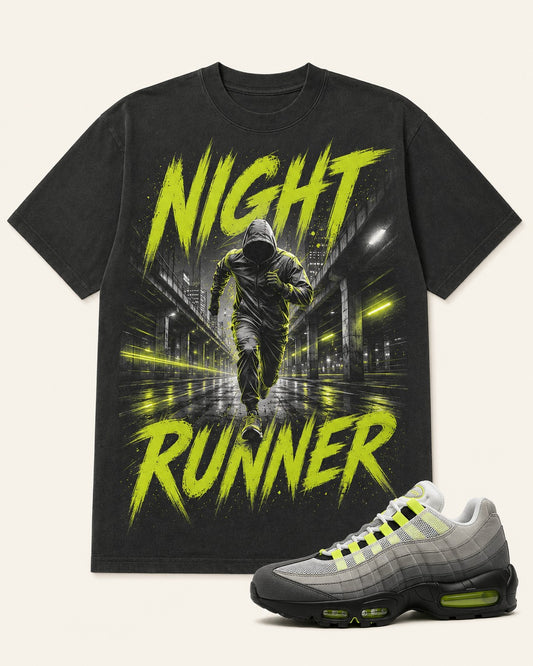 Neon/Grey Graphic Tee, front