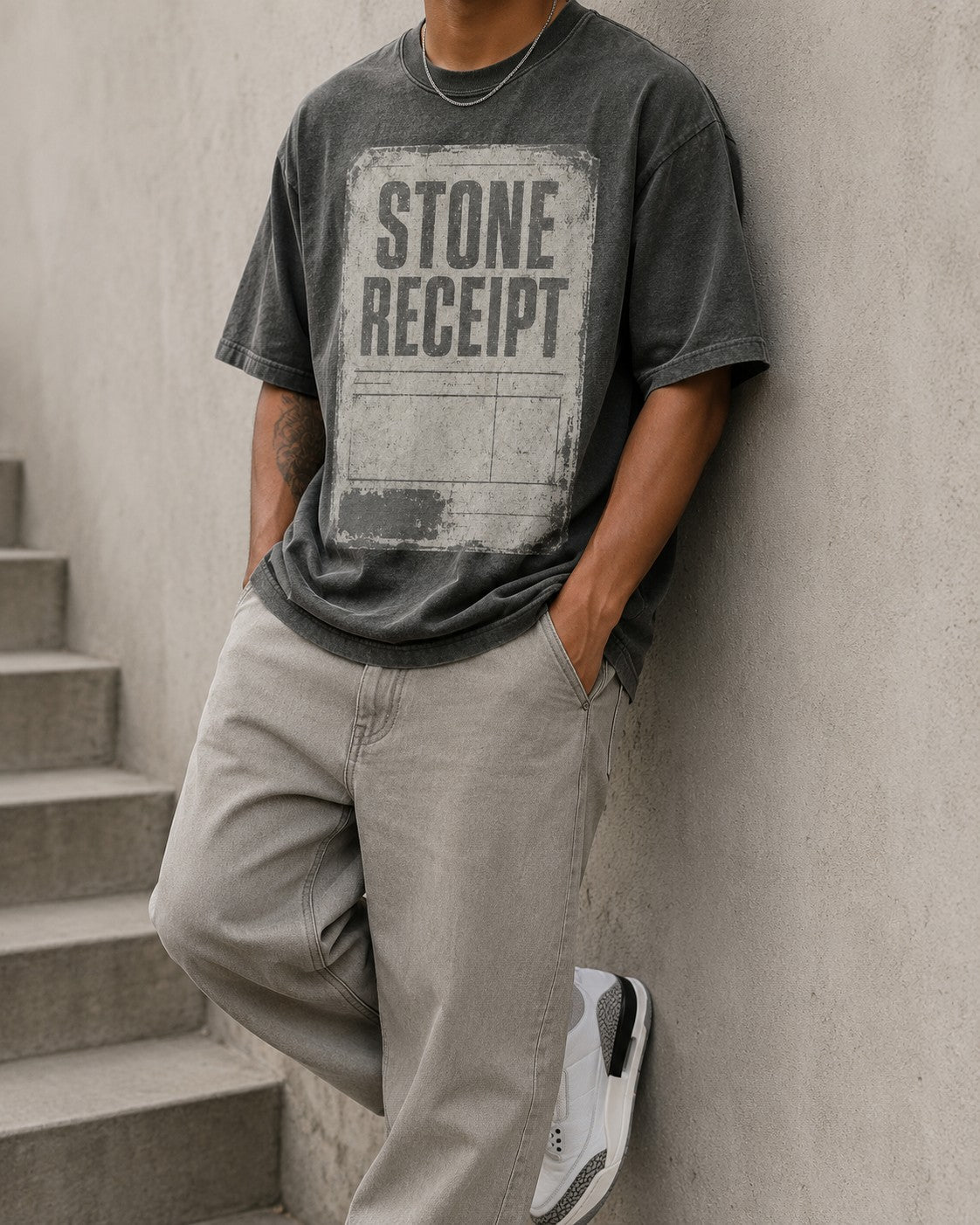 Grey/White Graphic Tee, lifestyle 1
