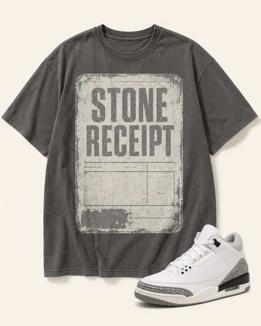 Grey/White Graphic Tee, front