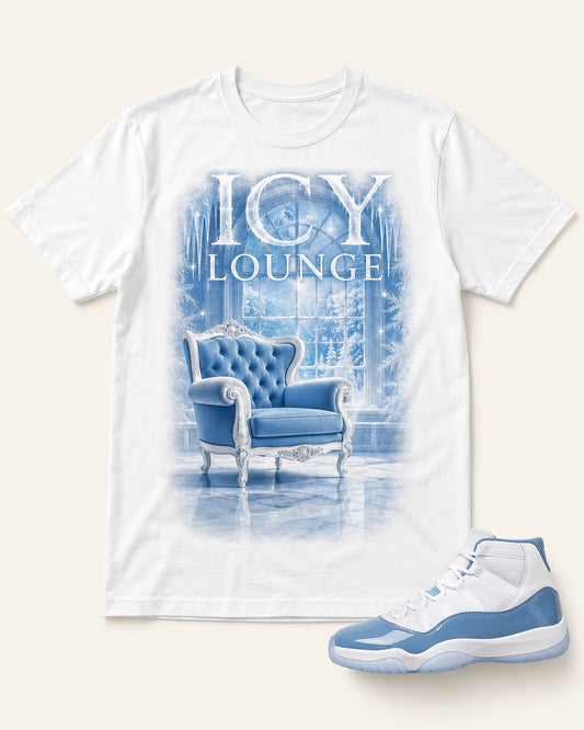 Blue/White Graphic Tee, front