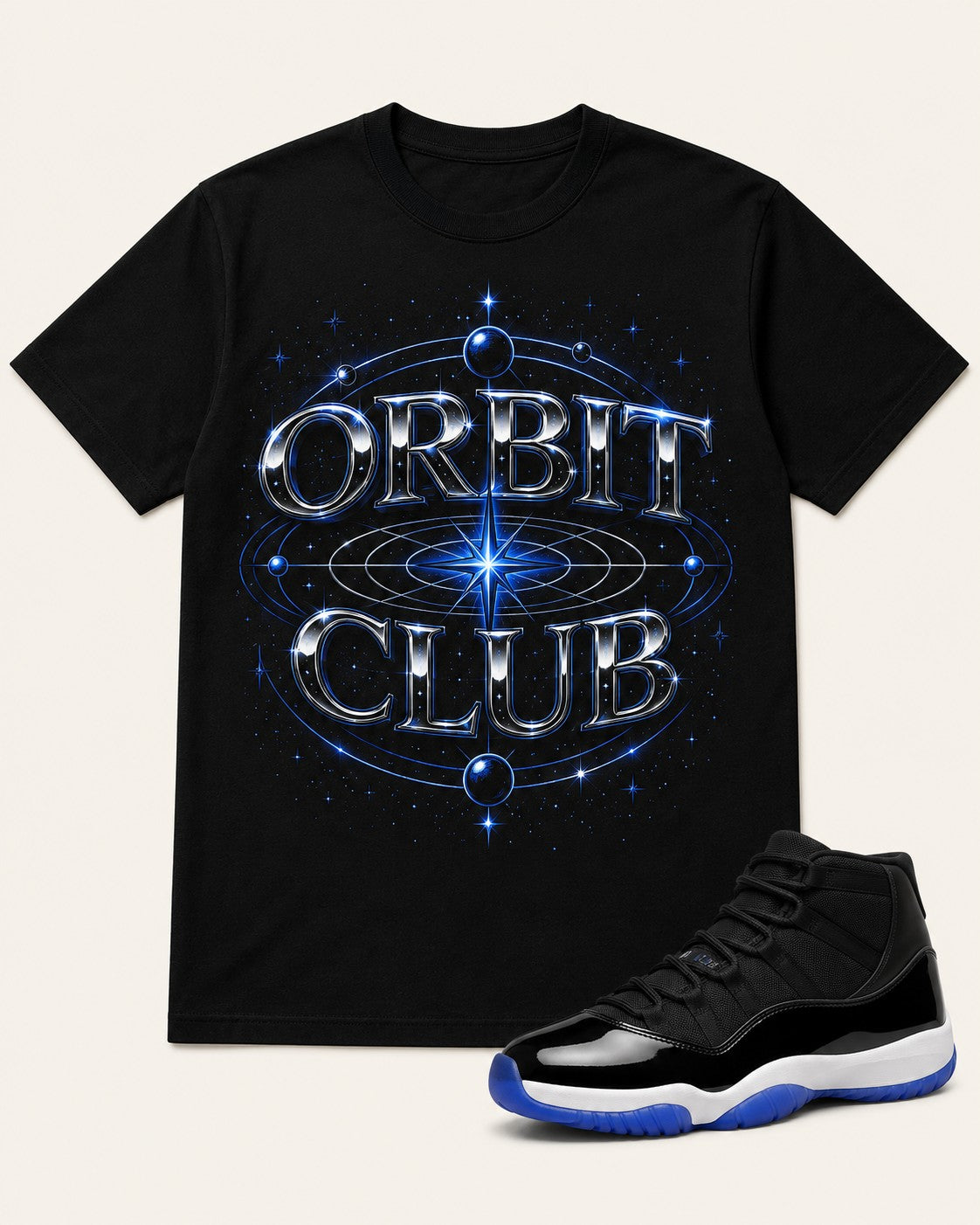 Black/Blue Graphic Tee, front