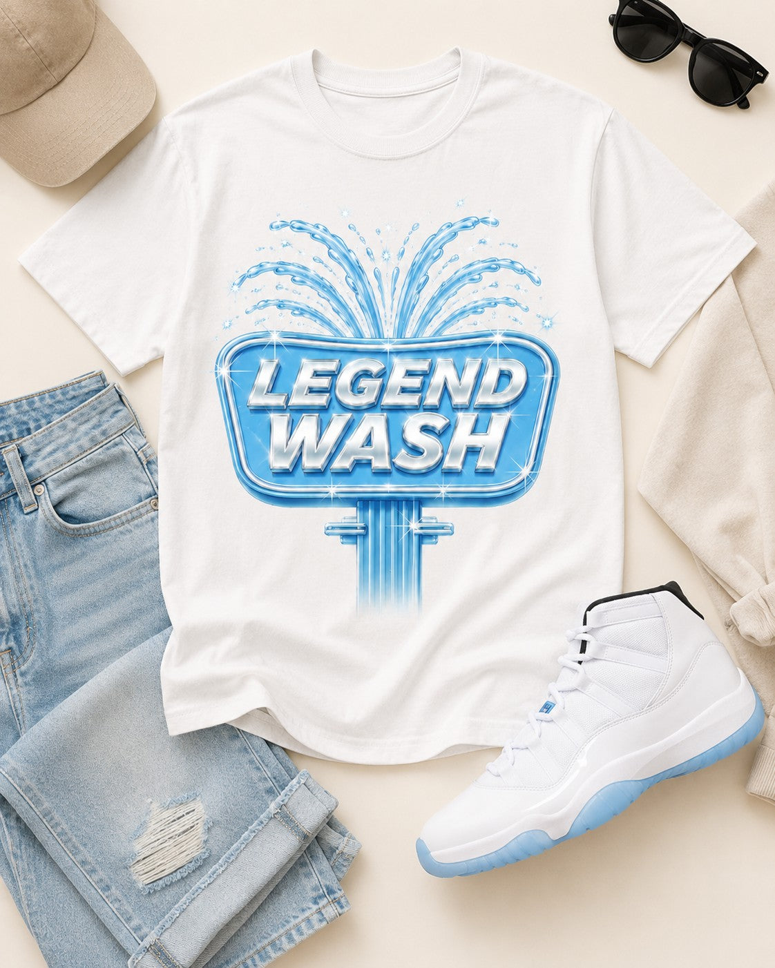 Blue/White Graphic Tee, lifestyle 3