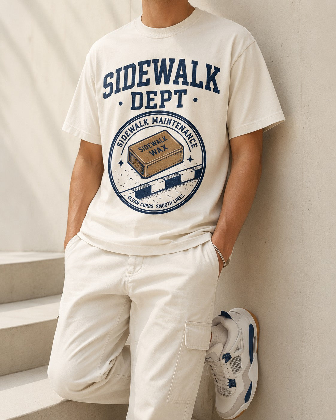 Navy/White Graphic Tee, lifestyle 1