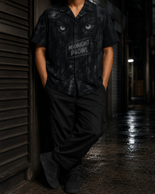 Black/Charcoal Hawaiian Shirt, lifestyle 1