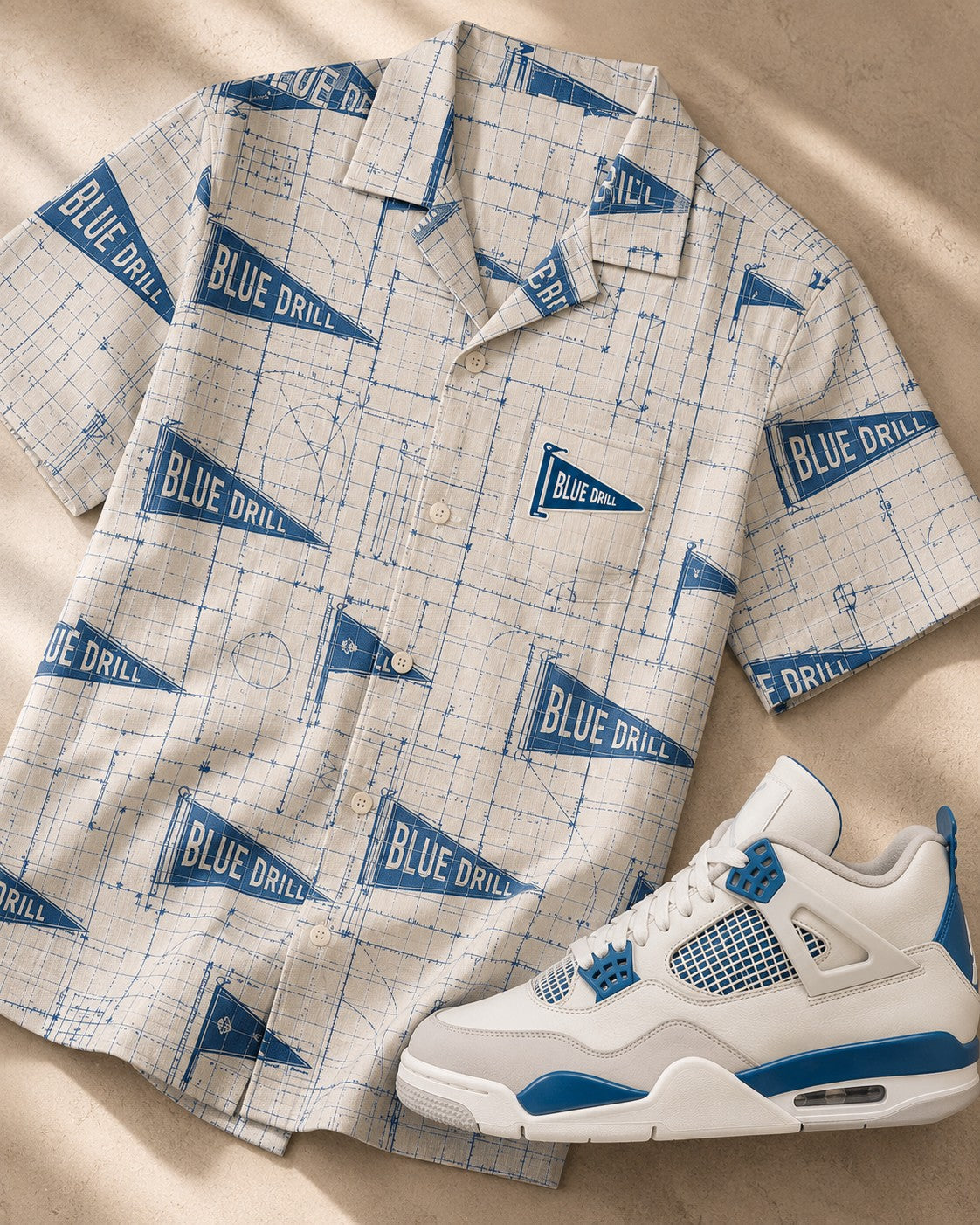 Blue/White Hawaiian Shirt, lifestyle 3