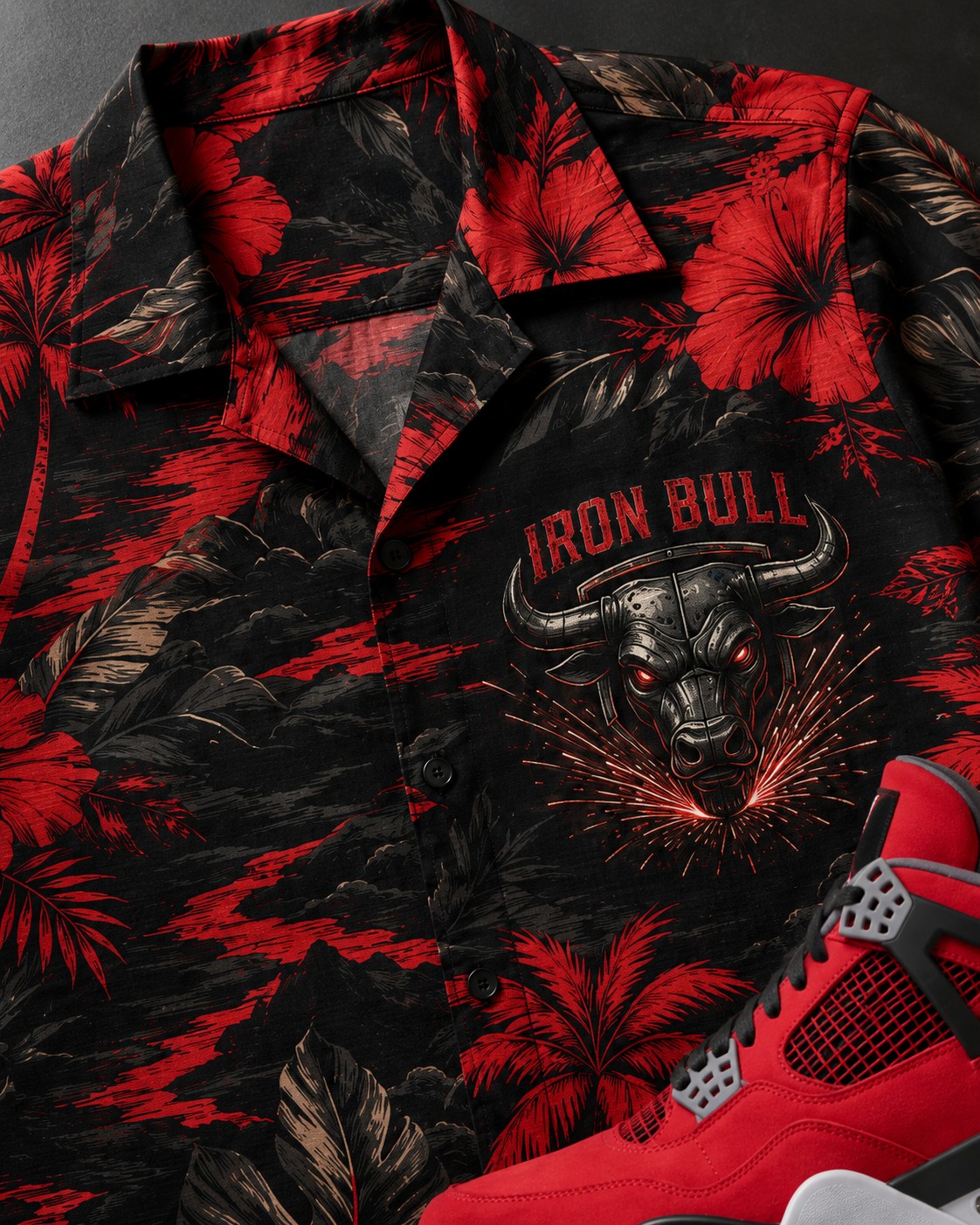 Red/Black Hawaiian Shirt, lifestyle 2