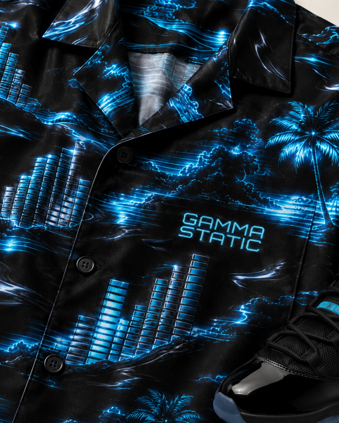 Black/Blue Hawaiian Shirt, lifestyle 2